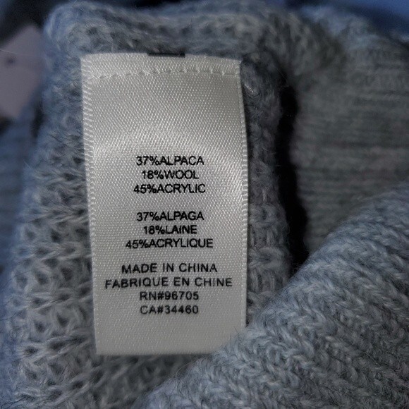 REBECCA TAYLOR Alpaca Wool Pullover Ruffle Sweater Gray One shoulder XS NWT - Picture 7 of 11